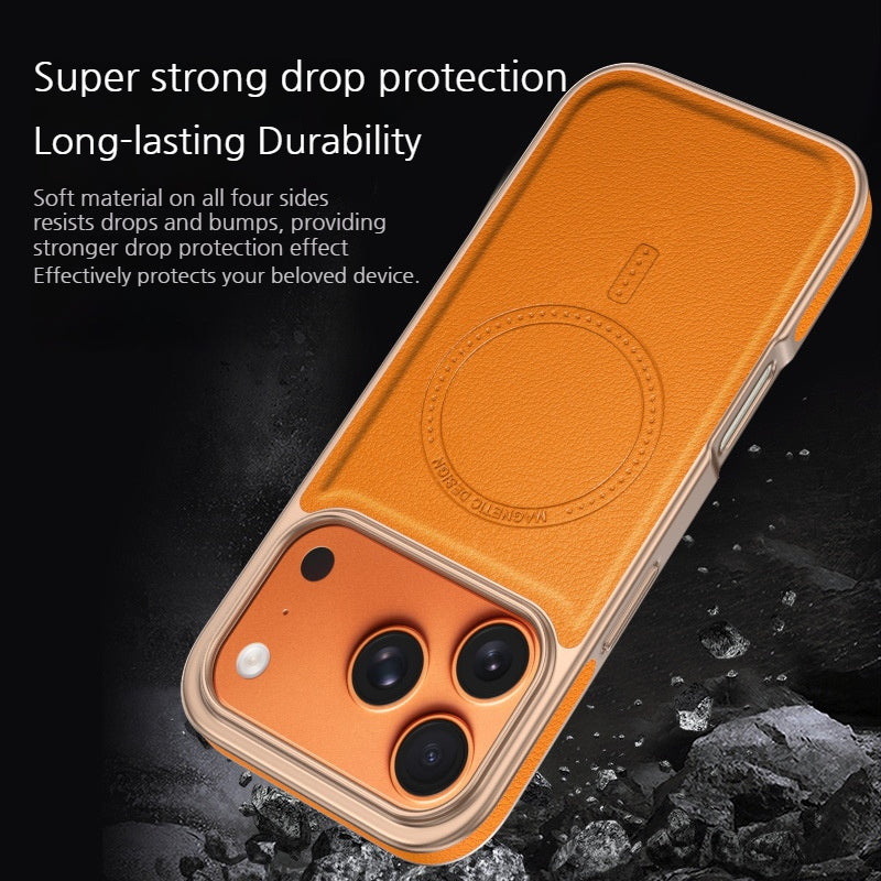 Load image into Gallery viewer, [Magsafe Compatible] Apple iPhone 17/Air/Pro/Max Micro-sanded Electroplated Leather Essentials Series Case
