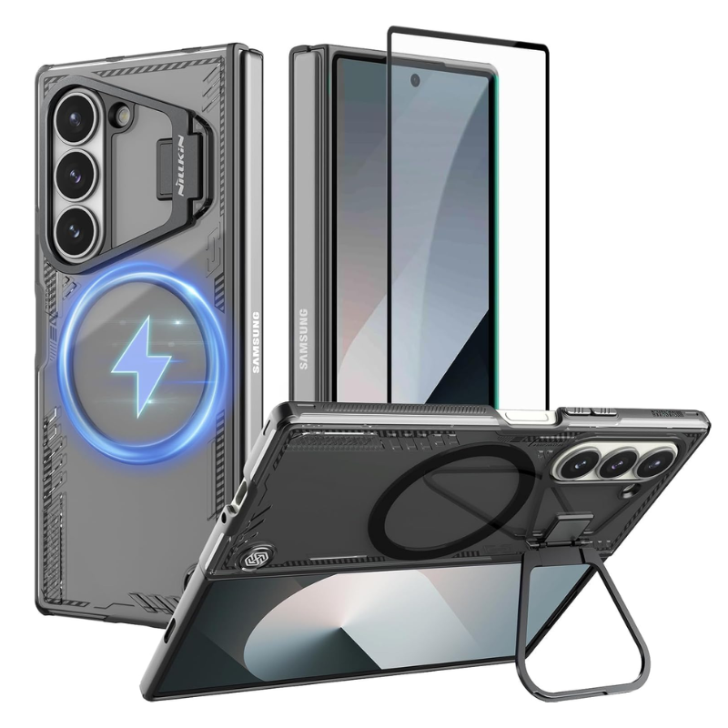 Load image into Gallery viewer, [Magsafe Compatible][With Lens Holder] Samsung Galaxy Z Fold7 Iceblade FoId Shockproof Case with 1 PCS Tempered Glass Screen Protector
