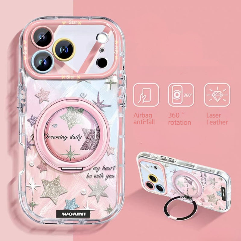 Load image into Gallery viewer, [Built-in Stand] Apple iPhone 17/Air/Pro/Pro Max - Star Airbag Full-Protection Shockproof Phone Case
