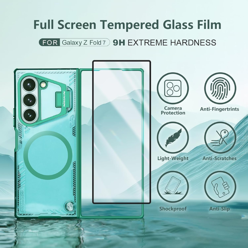 Load image into Gallery viewer, [Magsafe Compatible][With Lens Holder] Samsung Galaxy Z Fold7 Iceblade FoId Shockproof Case with 1 PCS Tempered Glass Screen Protector
