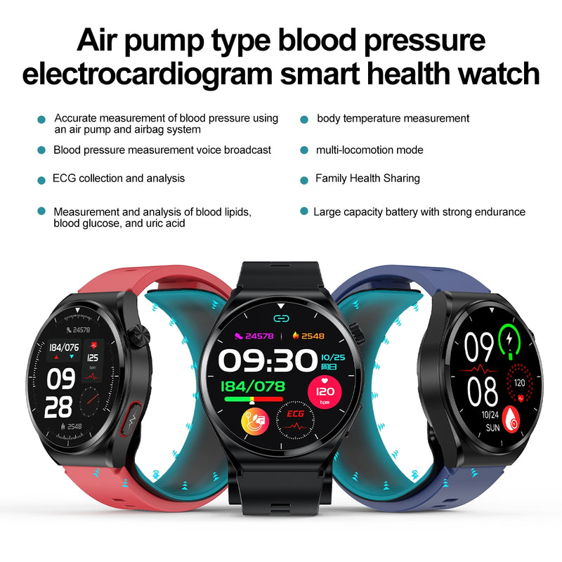 Load image into Gallery viewer, [Brand New] S22 Air Pump Blood Pressure Testing ECG Health Smart Watch, 1.39 inch Round Screen
