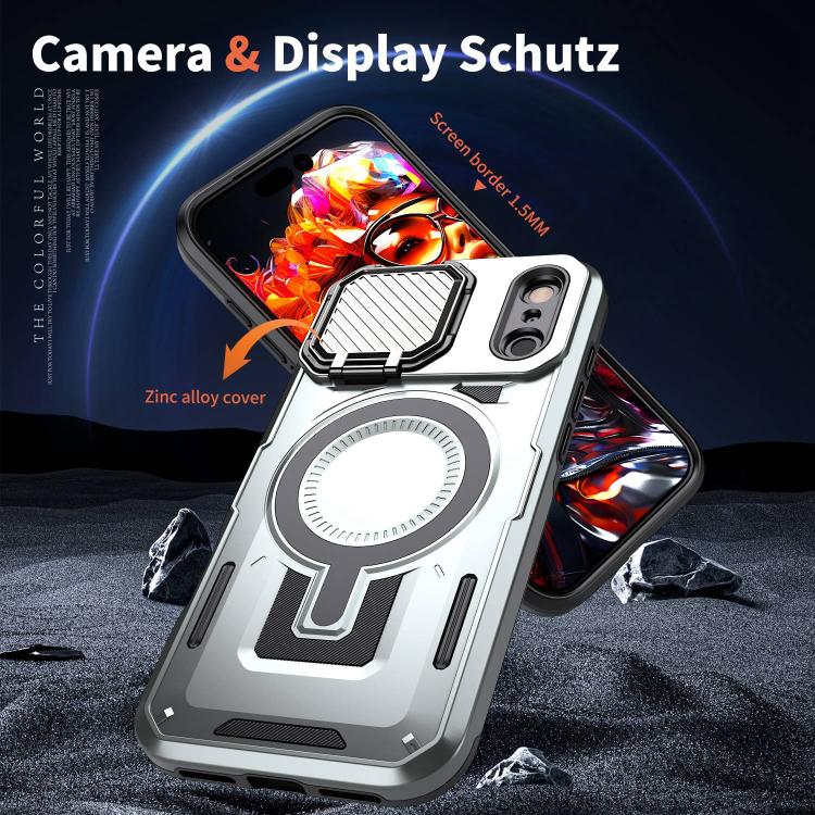 Load image into Gallery viewer, [Magsafe Compatible][With Lens Cover] Apple iPhone 17 Pro/Pro Max Heavy Duty Stand Phone Case
