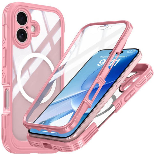 [Magsafe Compatible][Built-in Glass Screen Protector] Apple iPhone 17/Air/Pro/Pro Max - Transparent Full Covered Shockproof Lifeproof Series Case