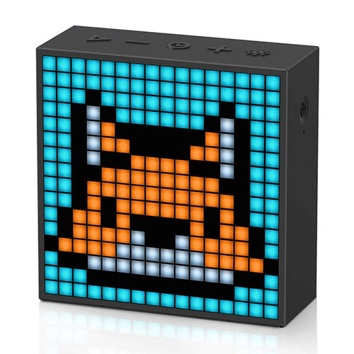 Divoom TimeBox Evo -- Pixel Art Bluetooth Speaker with 16x16 LED DIY Display APP Control - Cool Animation Frame & Gaming Room Setup & Bedside Alarm Clock