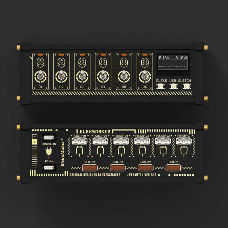 Load image into Gallery viewer, Eleksmaker NK4 USB 15W Data Powered Hub with Individual LED Power Switches
