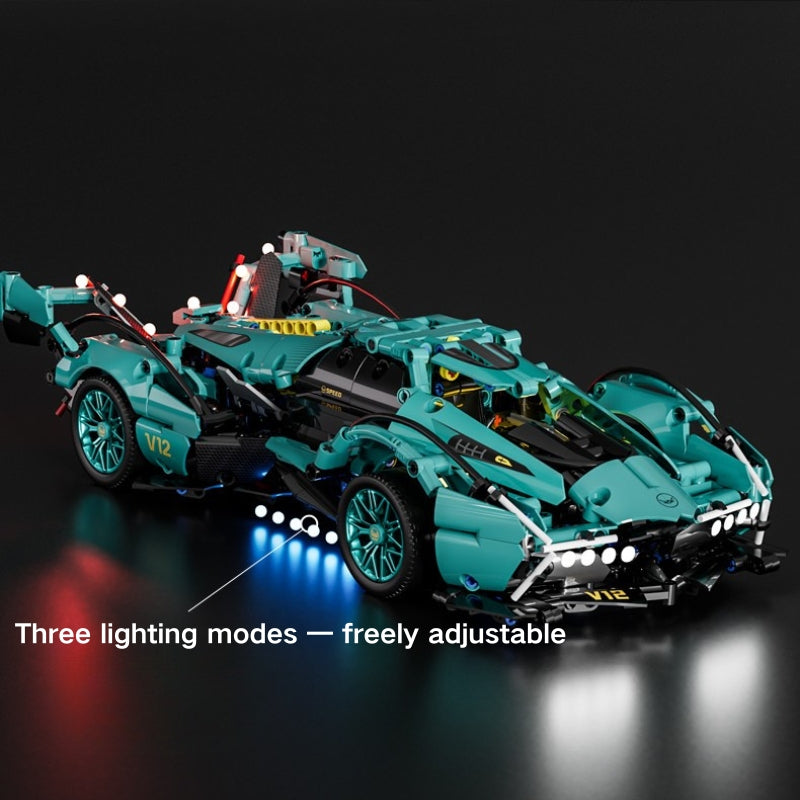 DIY Supercar Building Blocks Set for Kids Gift – Creative Assembly Toy Tiffany Blue Car Model for Christmas, Halloween and Birthday - i-Station Mobile Phone & Electronic Device Repair and Accessories