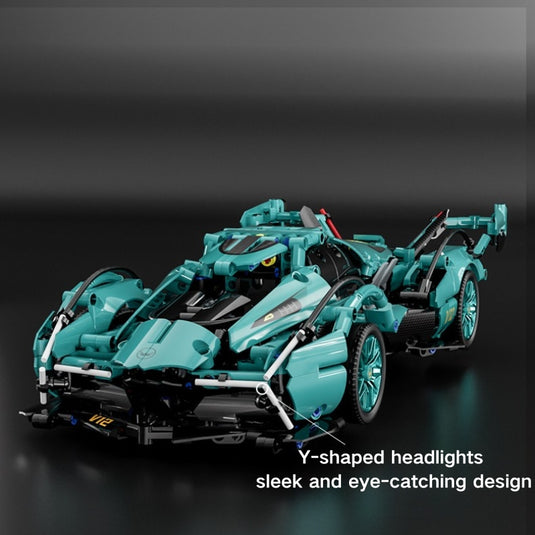DIY Supercar Building Blocks Set for Kids Gift – Creative Assembly Toy Tiffany Blue Car Model for Christmas, Halloween and Birthday - i-Station Mobile Phone & Electronic Device Repair and Accessories