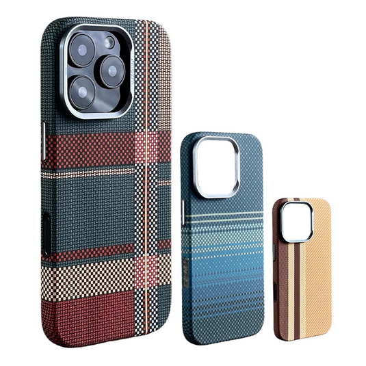 [Magsafe Compatible] Apple iPhone 17/Air/Pro/Pro Max Matte Shockproof Striped Phone Case