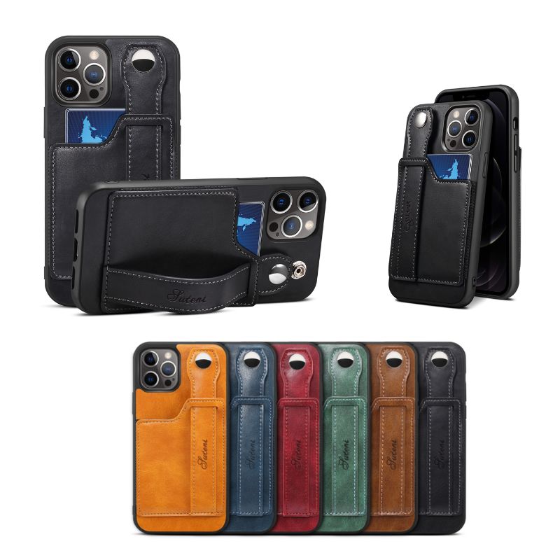 Load image into Gallery viewer, Apple iPhone 16/Plus/Pro/Max Leather Wallet Case With Card Holder &amp; Hand Strap
