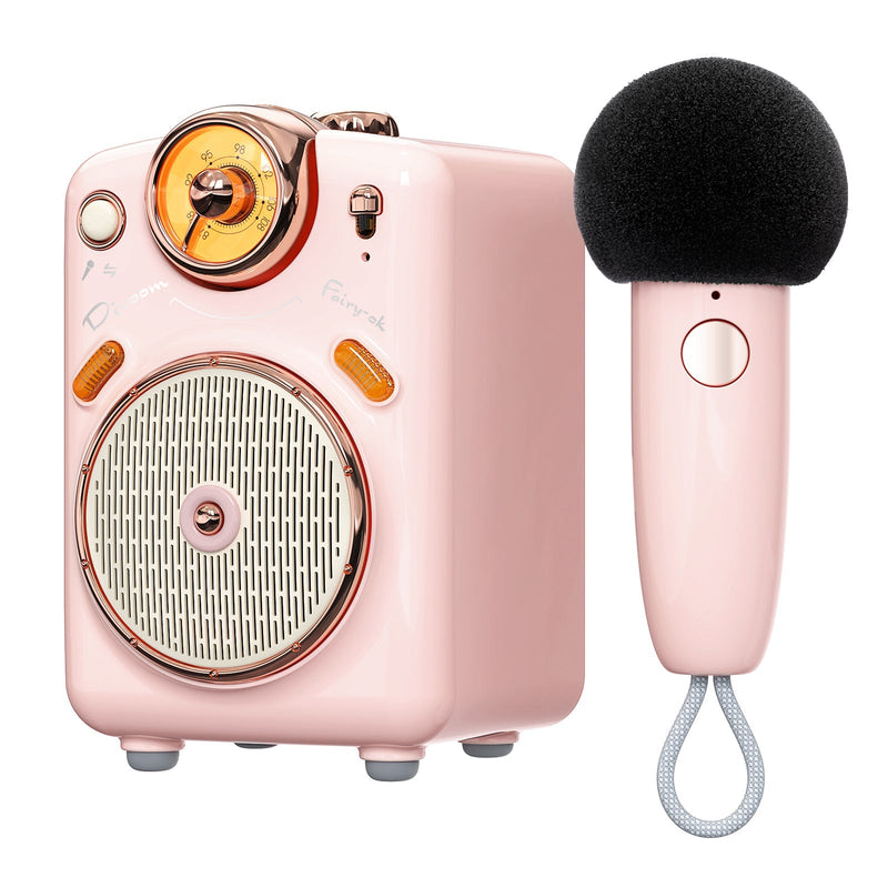 Load image into Gallery viewer, Divoom Fairy-OK Retro Mini Karaoke Bluetooth Speaker With Microphone Girl Perfect Gift
