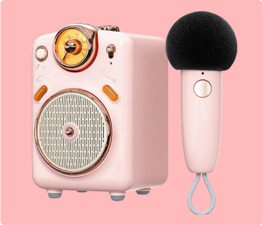 Divoom Fairy-OK Retro Mini Karaoke Bluetooth Speaker With Microphone Girl Perfect Gift