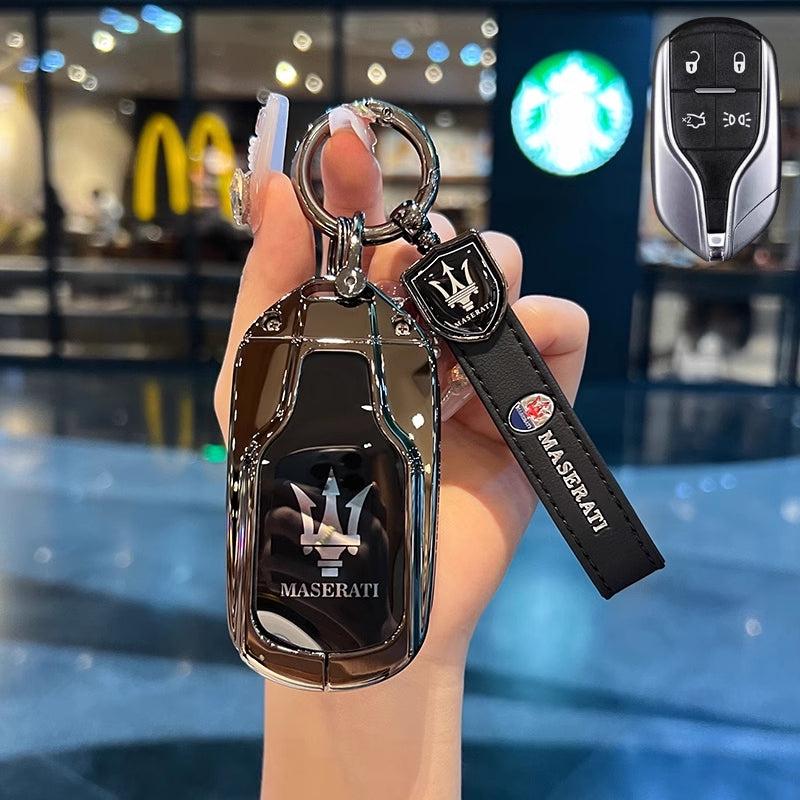 Load image into Gallery viewer, Maserati Zinc Alloy Full-Cover Stylish &amp; Elegant Design Key Fob Case for Levante, MC20, Ghibli, Quattroporte 2014-2022
