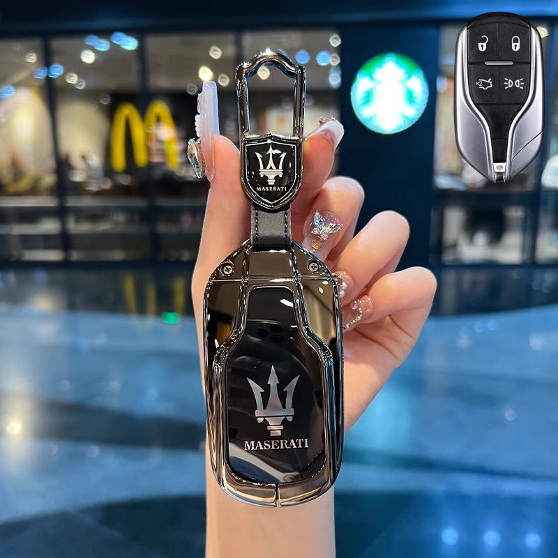 Load image into Gallery viewer, Maserati Zinc Alloy Full-Cover Stylish &amp; Elegant Design Key Fob Case for Levante, MC20, Ghibli, Quattroporte 2014-2022
