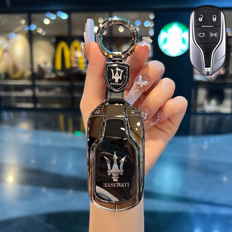 Load image into Gallery viewer, Maserati Zinc Alloy Full-Cover Stylish &amp; Elegant Design Key Fob Case for Levante, MC20, Ghibli, Quattroporte 2014-2022
