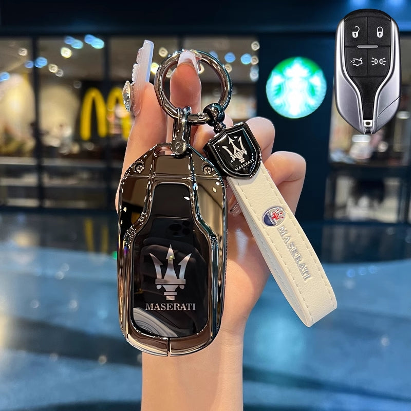 Load image into Gallery viewer, Maserati Zinc Alloy Full-Cover Stylish &amp; Elegant Design Key Fob Case for Levante, MC20, Ghibli, Quattroporte 2014-2022
