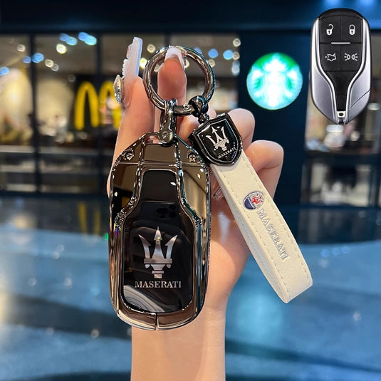 Maserati Zinc Alloy Full-Cover Stylish & Elegant Design Key Fob Case for Levante, MC20, Ghibli, Quattroporte 2014-2022