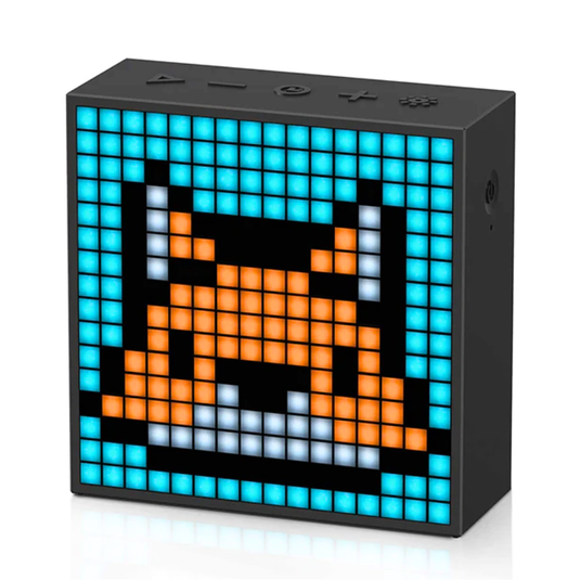 Divoom Pixoo - Pixel Art Digital Picture Frame with 16x16 LED Display APP Control Clock Box - Desk Mount for Gaming Room & Bedside Table