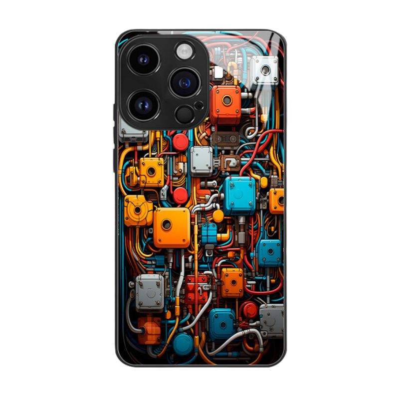 Load image into Gallery viewer, [Tech Series] iPhone 16 Series Transparent Tech Circuit Glass Design Case
