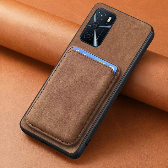 [With Card Slot] OPPO A5 Pro 5G Full-Wrap PU Leather Magnetic Card Holder Phone Case