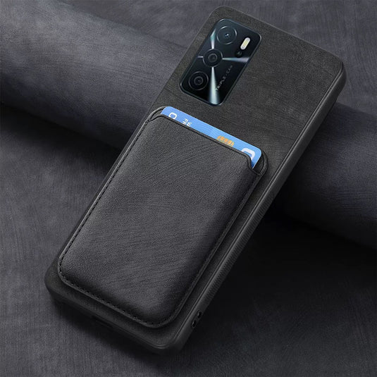 [With Card Slot] OPPO Reno14 / Pro Full-Wrap PU Leather Magnetic Card Holder Phone Case