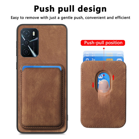 [With Card Slot] OPPO A5 Pro 5G Full-Wrap PU Leather Magnetic Card Holder Phone Case