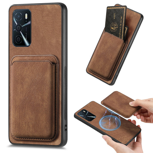 [With Card Slot] OPPO Reno14 / Pro Full-Wrap PU Leather Magnetic Card Holder Phone Case