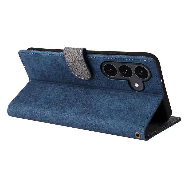 Load image into Gallery viewer, [With Card Slot] Samsung Galaxy S25 FE (S731) - Multi Functional Buckle Flap Wallet Series Case With Lanyard - i-Station Mobile Phone &amp; Electronic Device Repair and Accessories
