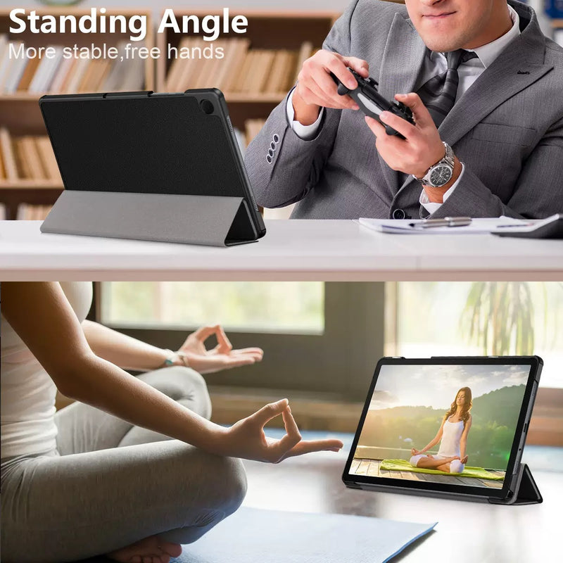 Load image into Gallery viewer, [With Pen Slot] Samsung Galaxy Tab A11 Plus (2025) 11” Premium PU Fabric Texture Shockproof Case
