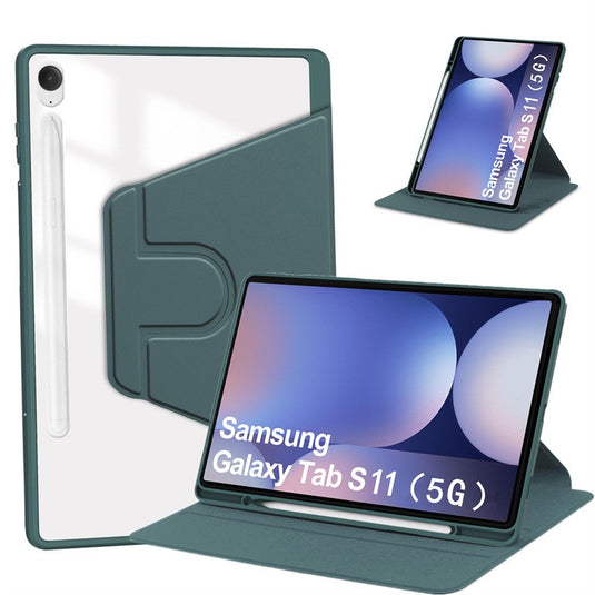[With Pen Slot] Samsung Galaxy Tab S11 (2025) 11” - 360 Degree Rotating Magnetic Flip Cover Case