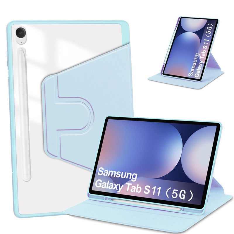 Load image into Gallery viewer, [With Pen Slot] Samsung Galaxy Tab S11 (2025) 11” - 360 Degree Rotating Magnetic Flip Cover Case
