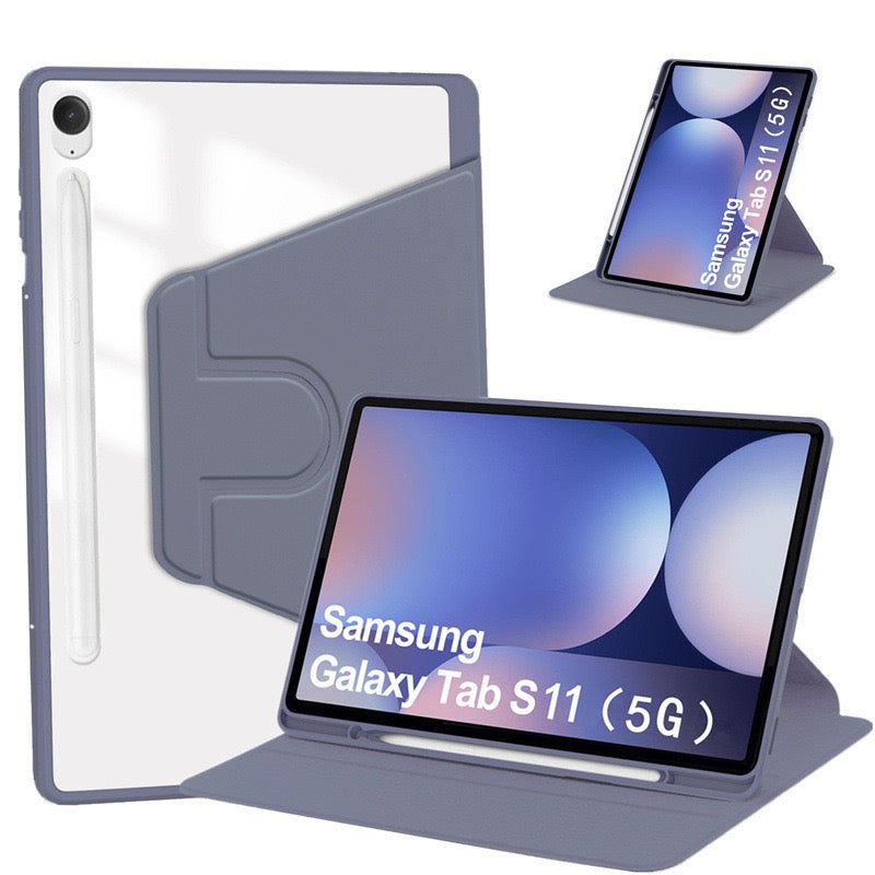 Load image into Gallery viewer, [With Pen Slot] Samsung Galaxy Tab S11 (2025) 11” - 360 Degree Rotating Magnetic Flip Cover Case
