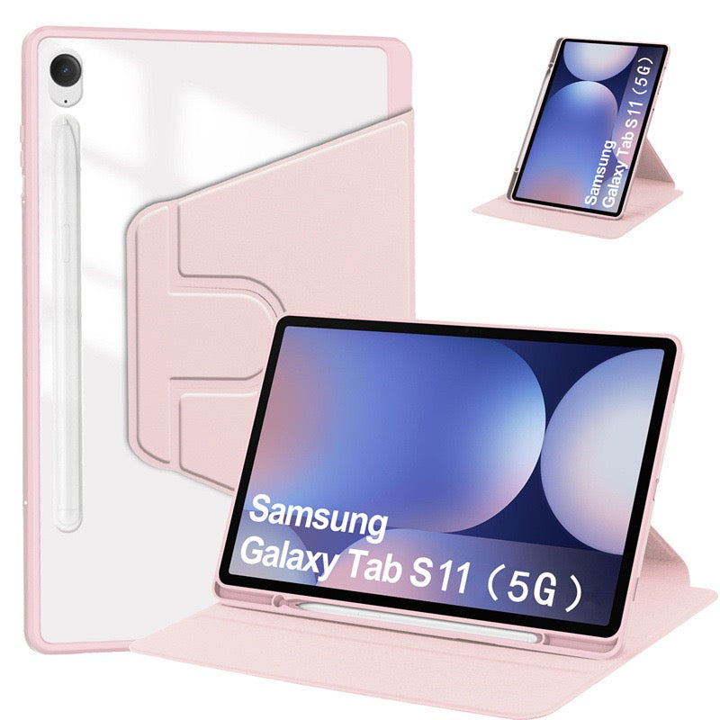 Load image into Gallery viewer, [With Pen Slot] Samsung Galaxy Tab S11 (2025) 11” - 360 Degree Rotating Magnetic Flip Cover Case
