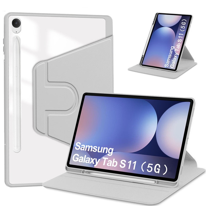 Load image into Gallery viewer, [With Pen Slot] Samsung Galaxy Tab S11 (2025) 11” - 360 Degree Rotating Magnetic Flip Cover Case
