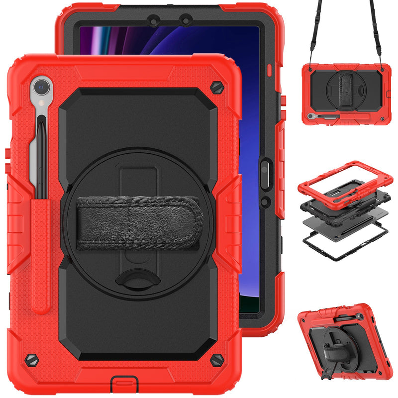 Load image into Gallery viewer, [Built-in 360° Rotating Hand Strap &amp; Stand] Samsung Galaxy Tab S10 Lite (2025) 10.9&quot; Shockproof With Screen Protector Pencil Holder Heavy Duty Series Case
