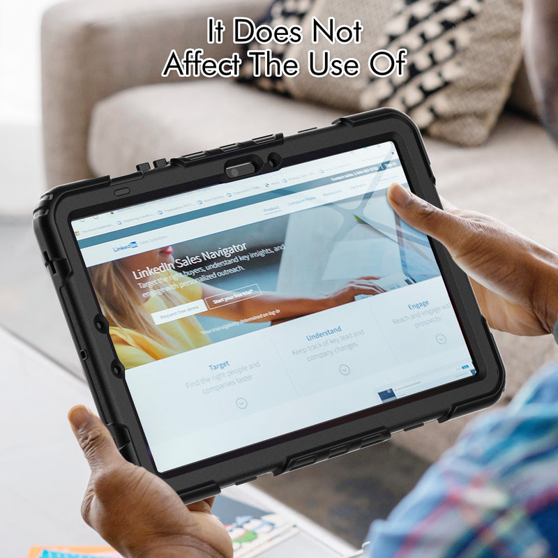 Load image into Gallery viewer, [Built-in 360° Rotating Hand Strap &amp; Stand] Samsung Galaxy Tab S10 Lite (2025) 10.9&quot; Shockproof With Screen Protector Pencil Holder Heavy Duty Series Case
