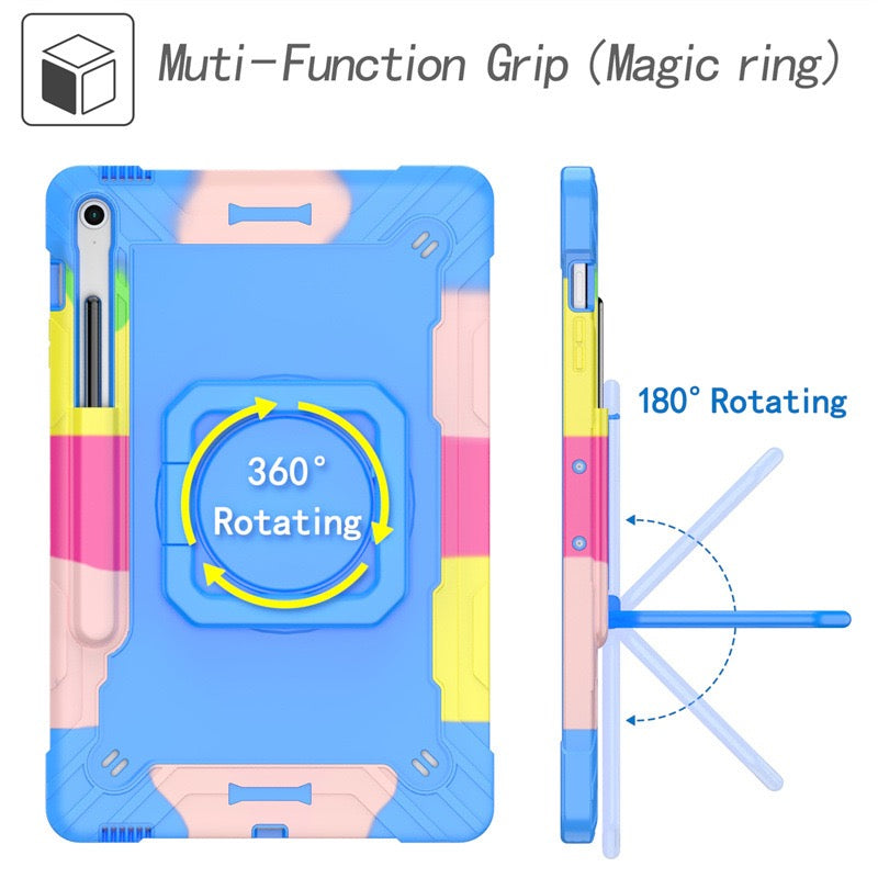 Load image into Gallery viewer, [Built-in Shoulder Strap][With Pen Slot] Samsung Galaxy Tab A9 Plus 11&quot; 2023 EVA Friendly Heavy Duty Ring Holder Stand Case
