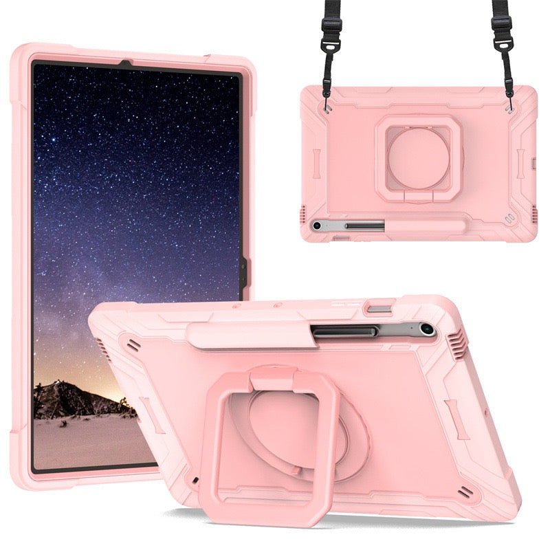 Load image into Gallery viewer, [Built-in Shoulder Strap][With Pen Slot] Samsung Galaxy Tab A9 Plus 11&quot; 2023 EVA Friendly Heavy Duty Ring Holder Stand Case
