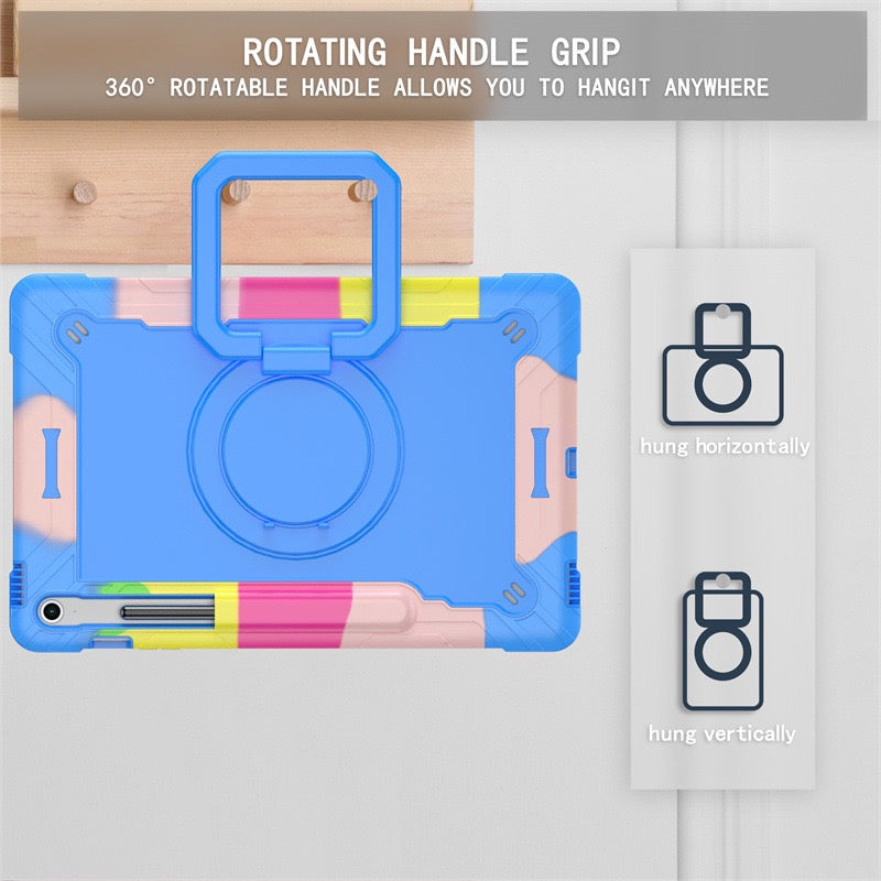 Load image into Gallery viewer, [Built-in Shoulder Strap][With Pen Slot] Samsung Galaxy Tab A9 Plus 11&quot; 2023 EVA Friendly Heavy Duty Ring Holder Stand Case
