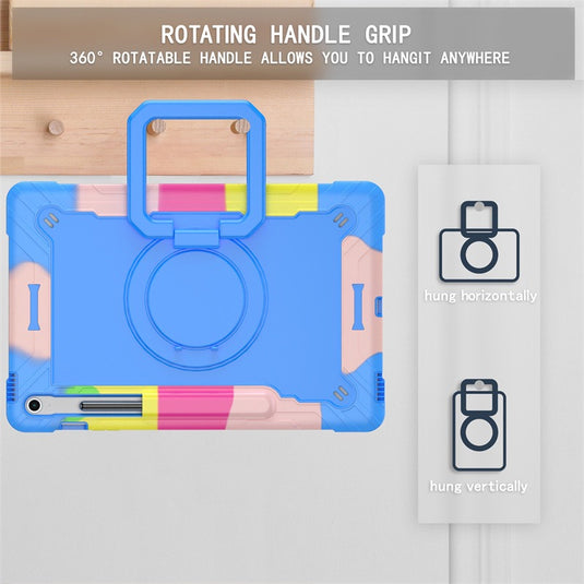 [Built-in Shoulder Strap][With Pen Slot] Samsung Galaxy Tab A9 Plus 11" 2023 EVA Friendly Heavy Duty Ring Holder Stand Case