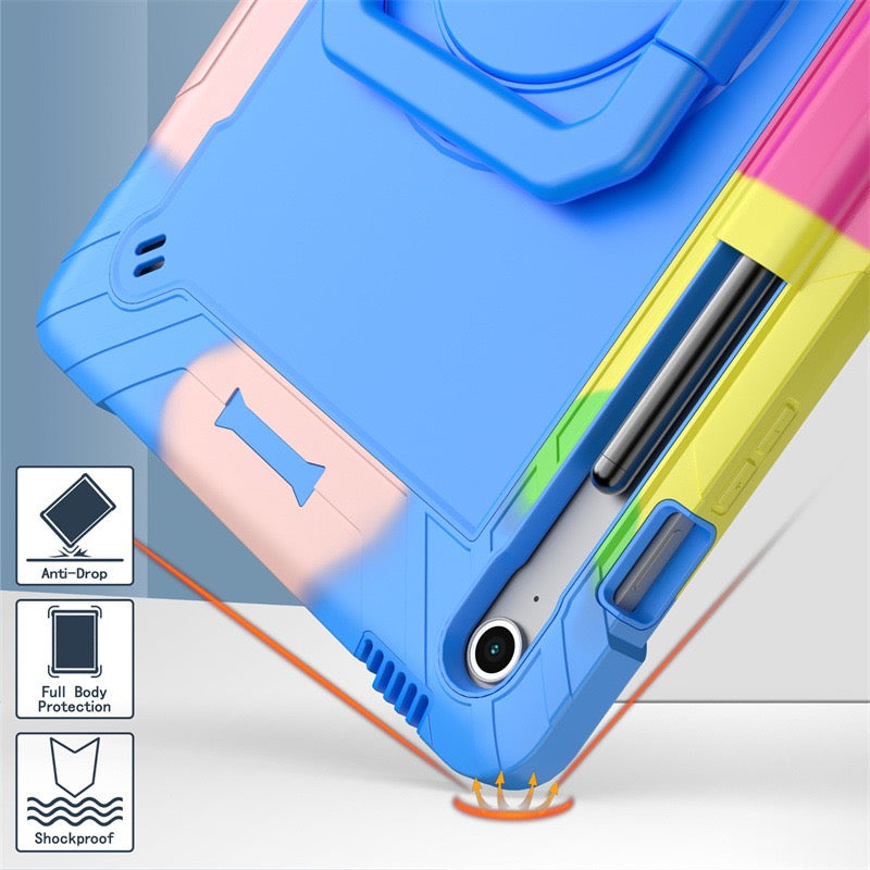 Load image into Gallery viewer, [Built-in Shoulder Strap][With Pen Slot] Samsung Galaxy Tab A9 Plus 11&quot; 2023 EVA Friendly Heavy Duty Ring Holder Stand Case
