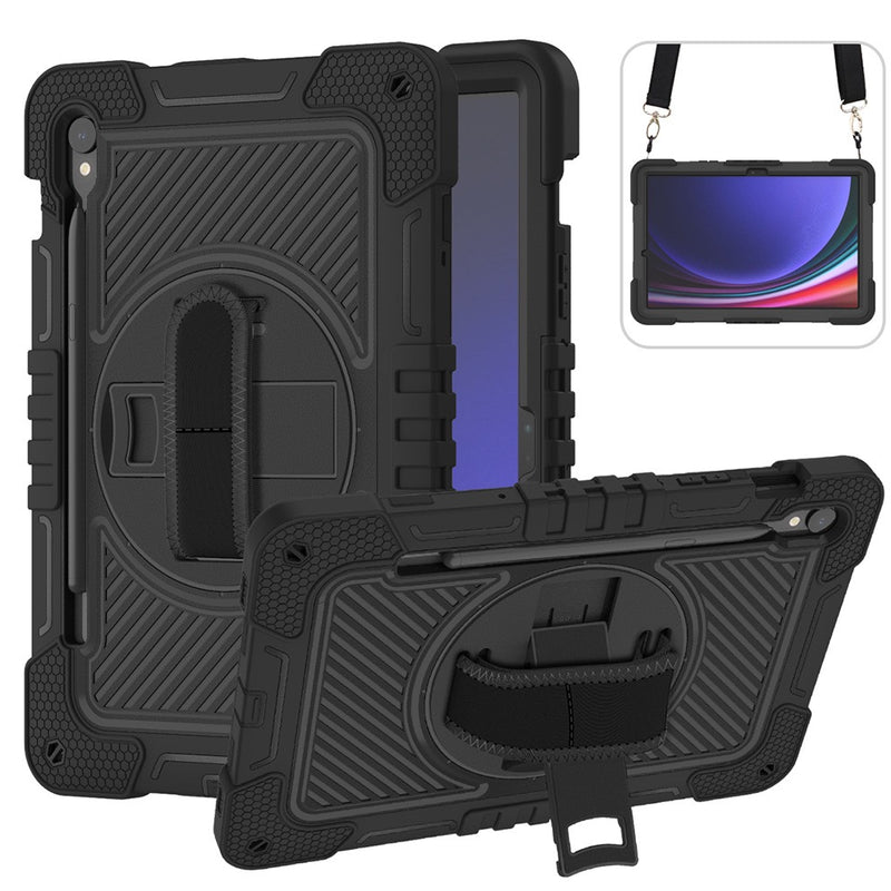 Load image into Gallery viewer, [Built-in Stand] Samsung Galaxy Tab S10 Lite (2025) 10.9&quot; - 360 Degree Rotating Shockproof Protection Case With Hand &amp; Shoulder Strap
