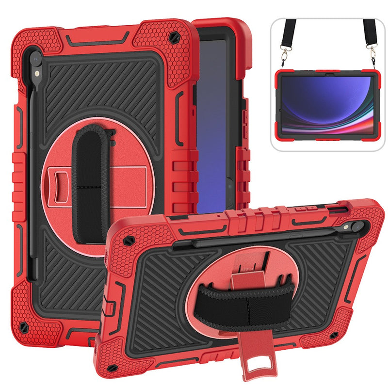 Load image into Gallery viewer, [Built-in Stand] Samsung Galaxy Tab S10 Lite (2025) 10.9&quot; - 360 Degree Rotating Shockproof Protection Case With Hand &amp; Shoulder Strap
