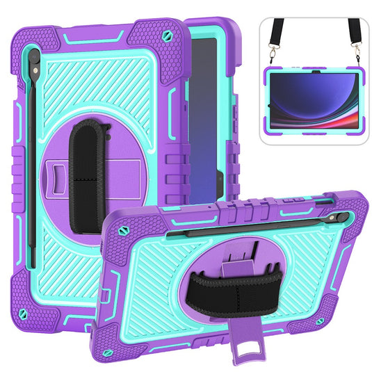 [Built-in Stand] Samsung Galaxy Tab S10 Lite (2025) 10.9" - 360 Degree Rotating Shockproof Protection Case With Hand & Shoulder Strap