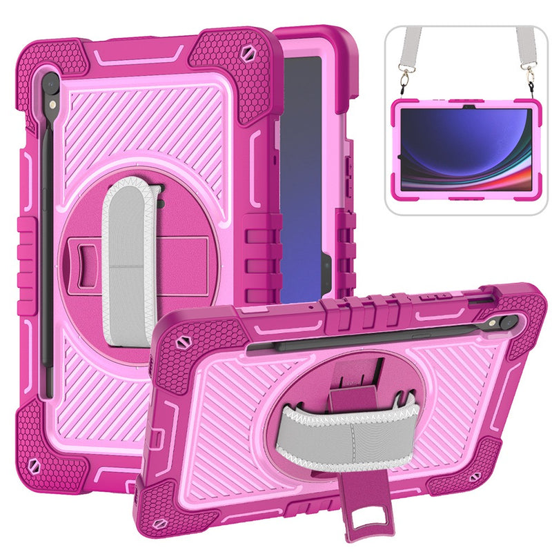 Load image into Gallery viewer, [Built-in Stand] Samsung Galaxy Tab S10 Lite (2025) 10.9&quot; - 360 Degree Rotating Shockproof Protection Case With Hand &amp; Shoulder Strap
