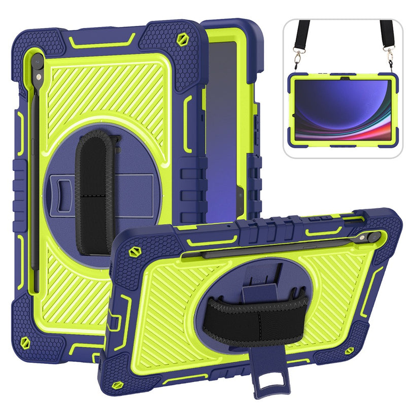 Load image into Gallery viewer, [Built-in Stand] Samsung Galaxy Tab S10 Lite (2025) 10.9&quot; - 360 Degree Rotating Shockproof Protection Case With Hand &amp; Shoulder Strap
