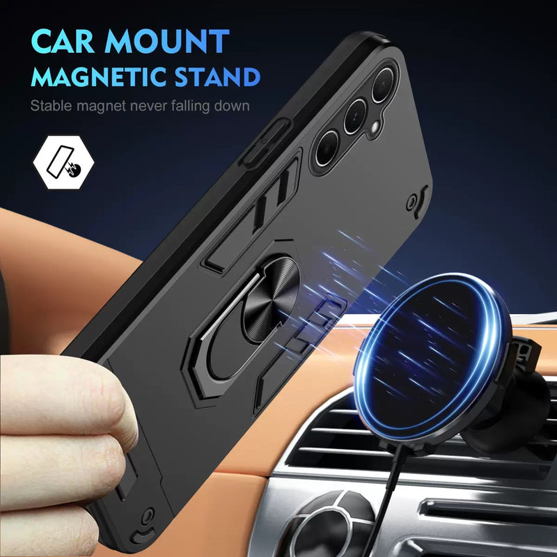 Load image into Gallery viewer, [Built-in Metal Ring Kickstand]  Samsung Galaxy A17 (A176) - Shockproof Heavy Duty Case
