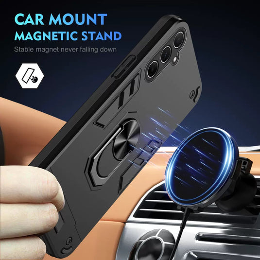 [Built-in Metal Ring Kickstand]  Samsung Galaxy A17 (A176) - Shockproof Heavy Duty Case