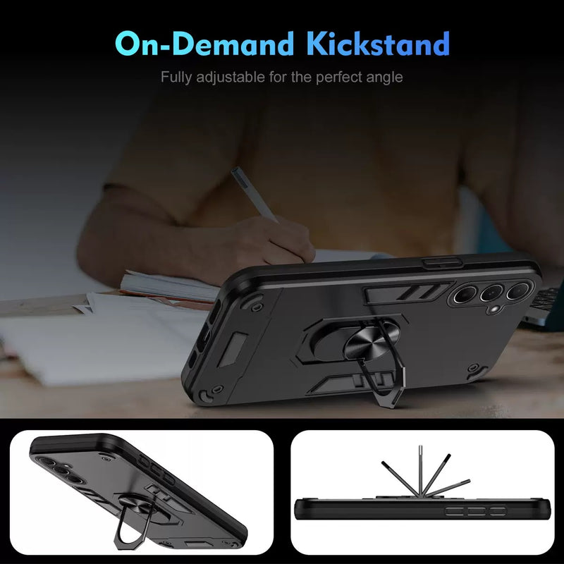 Load image into Gallery viewer, [Built-in Metal Ring Kickstand]  Samsung Galaxy A17 (A176) - Shockproof Heavy Duty Case
