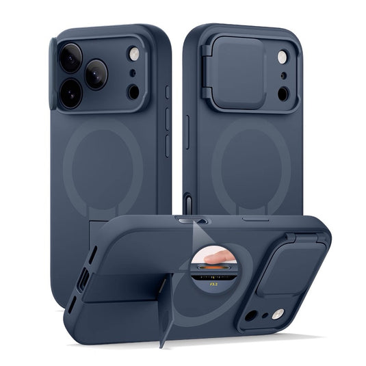 [Magsafe Compatible][With Slide Lens Cover] Apple iPhone 17/Air/Pro/Max - SURITCH Metal Bracket Shockproof Bumper Military Grade Case