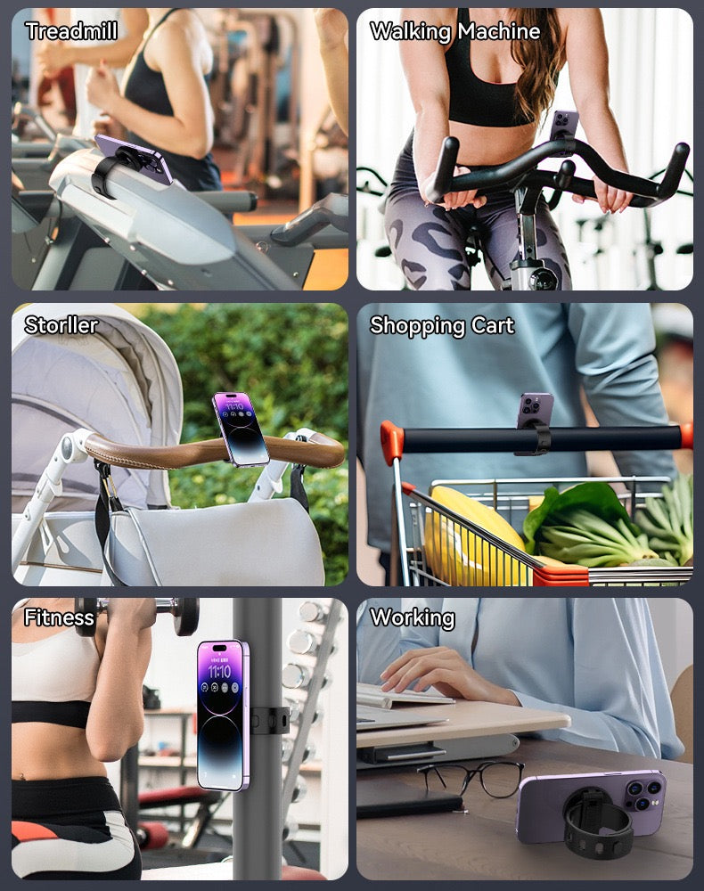 Load image into Gallery viewer, Universal MagSafe Phone Holder Grip Stand with Adjustable Arm Strap
